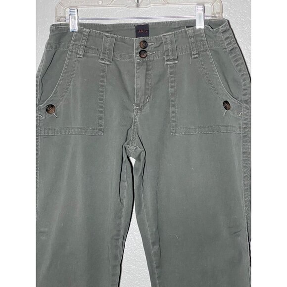 Jag Women's Classic Fit Olive Green Cropped Pants Straight Leg Size 8 - Picture 3 of 16